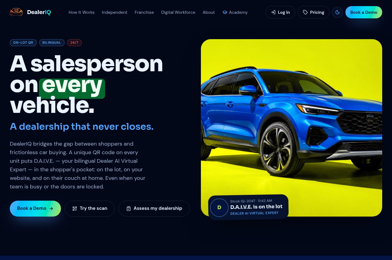 DealerIQ public platform page